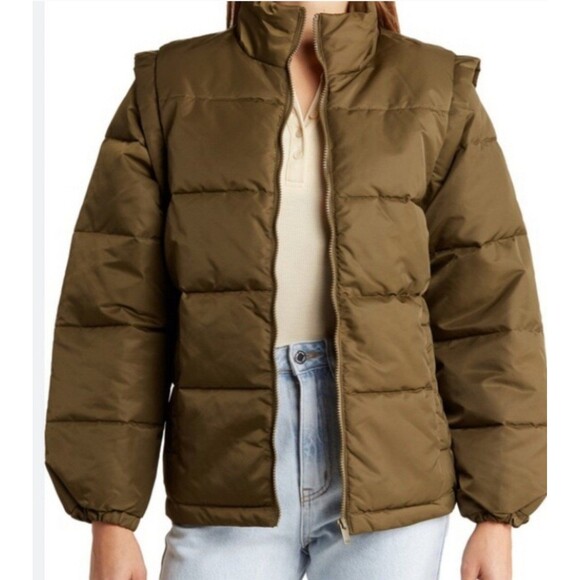 NWT Small WeWoreWhat Nylon Puffer Jacket - Picture 1 of 12